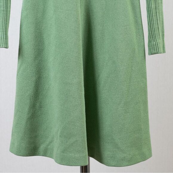 Vintage 70s green knit dress size S/M - Picture 8 of 12